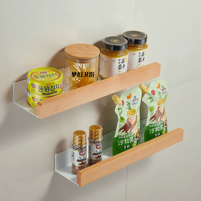 Spice Rack Wall-mounted Storage Rack Solid Wood No-drill — spice rack wholesale pick on SpiceShelf