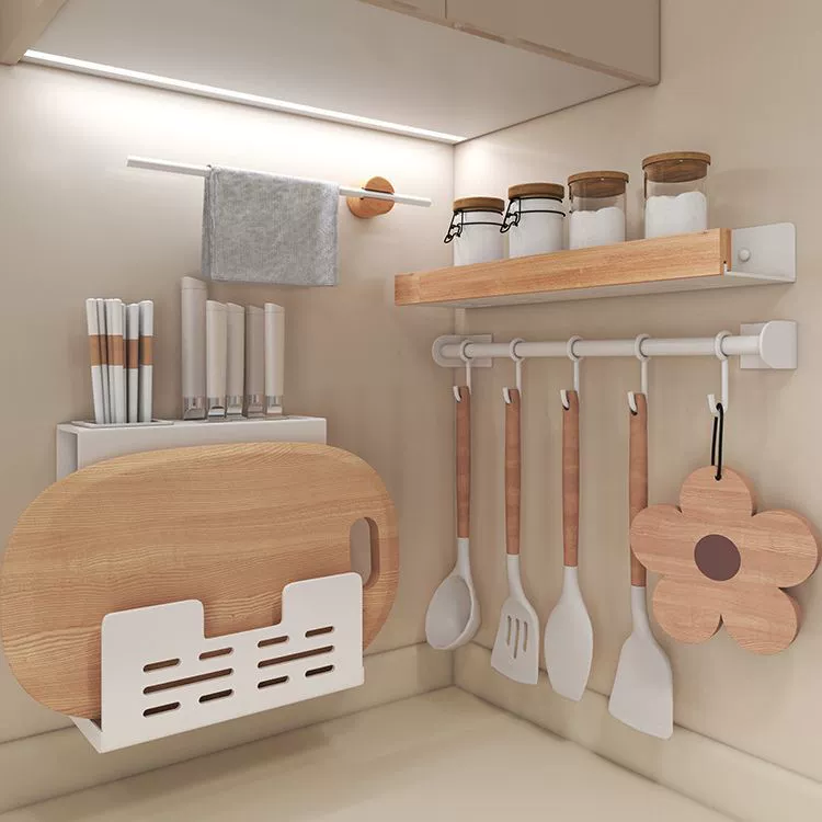 Spice Rack Wall-mounted Storage Rack Solid Wood No-drill — spice rack wholesale pick on SpiceShelf