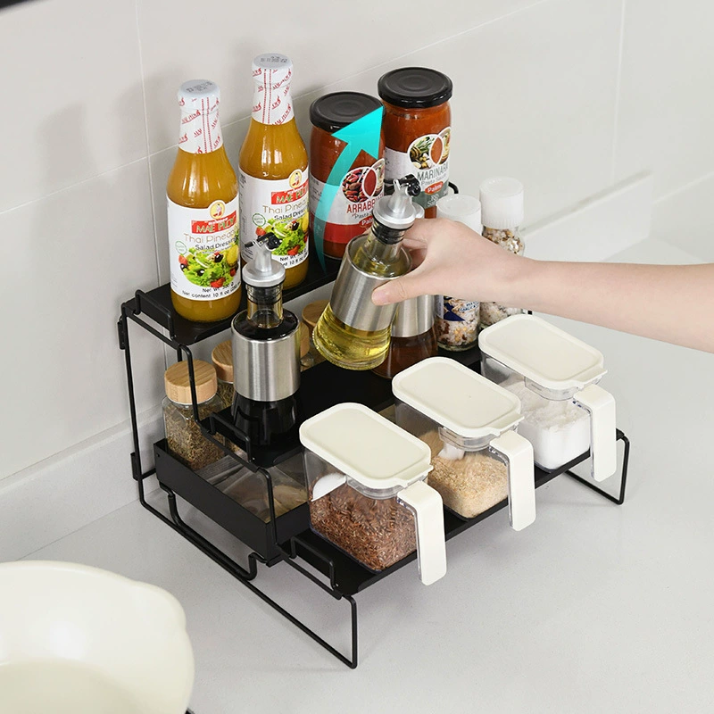 Spice Rack Shelf Rack Three-tier Countertop Foldable — spice rack wholesale pick on SpiceShelf