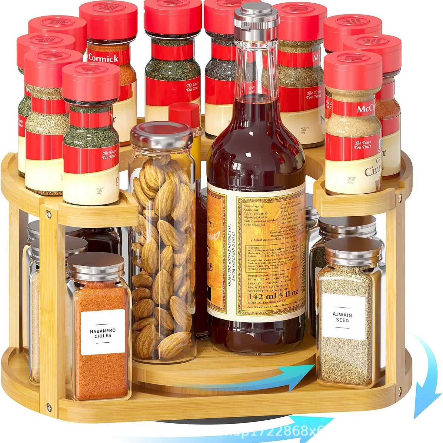 Spice Rack Turntable Storage Rack Rotating Kitchen — spice rack wholesale pick on SpiceShelf
